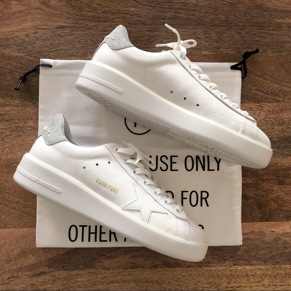 Golden Goose Silver Glitter Pure Star